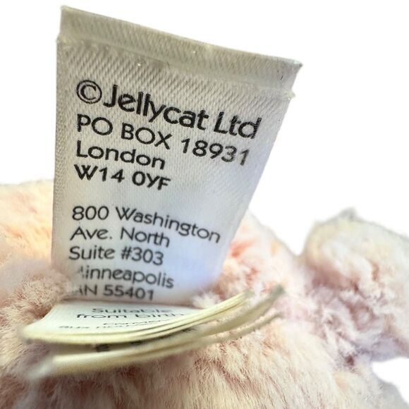 Pair of 2 JELLYCAT Bashful Bunnies 2018 Blush and Beige 5" Tiny/Mini HTF - Picture 11 of 12